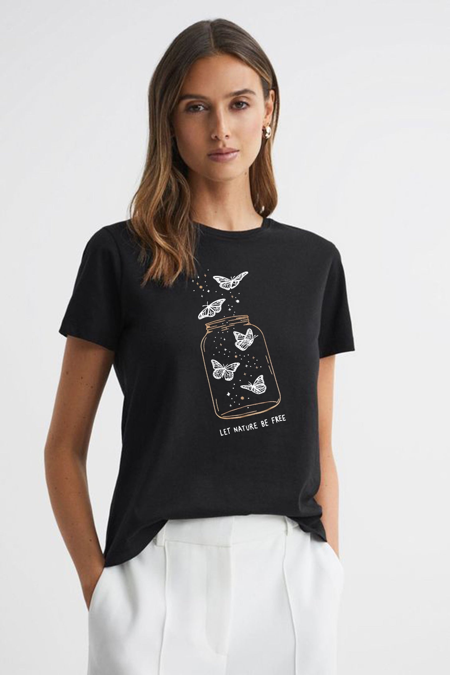 Let Nature be Free Graphic Tee Shirt