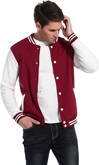Maroon Varsity Bomber Jacket