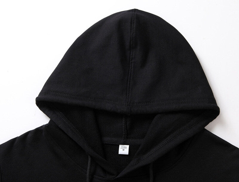 Jet Black Plain Hoodie