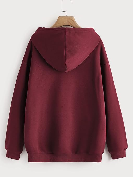 Maroon Plain Hoodie