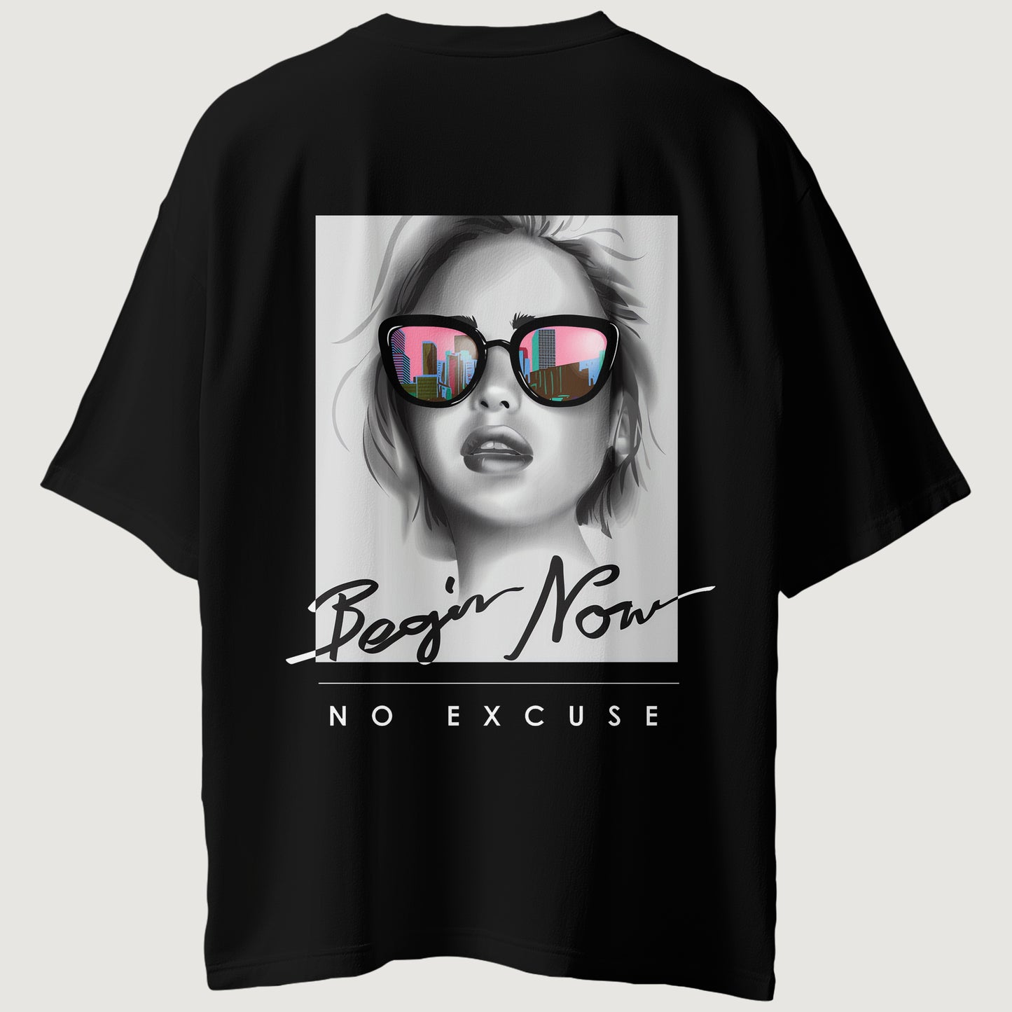 NO EXCUSE Oversized Tee Shirt