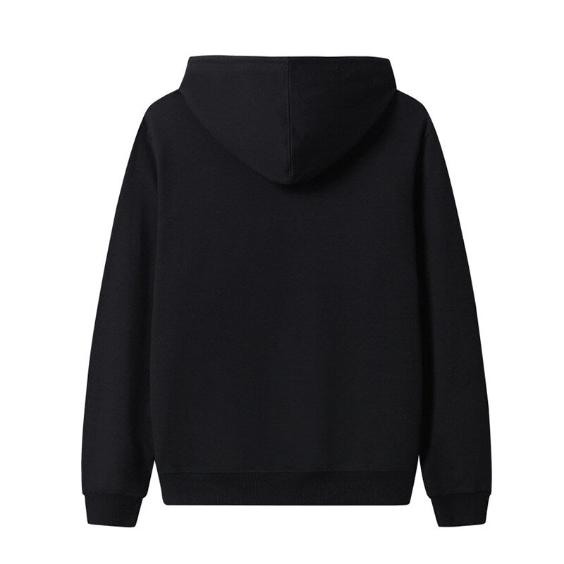 Jet Black Plain Hoodie