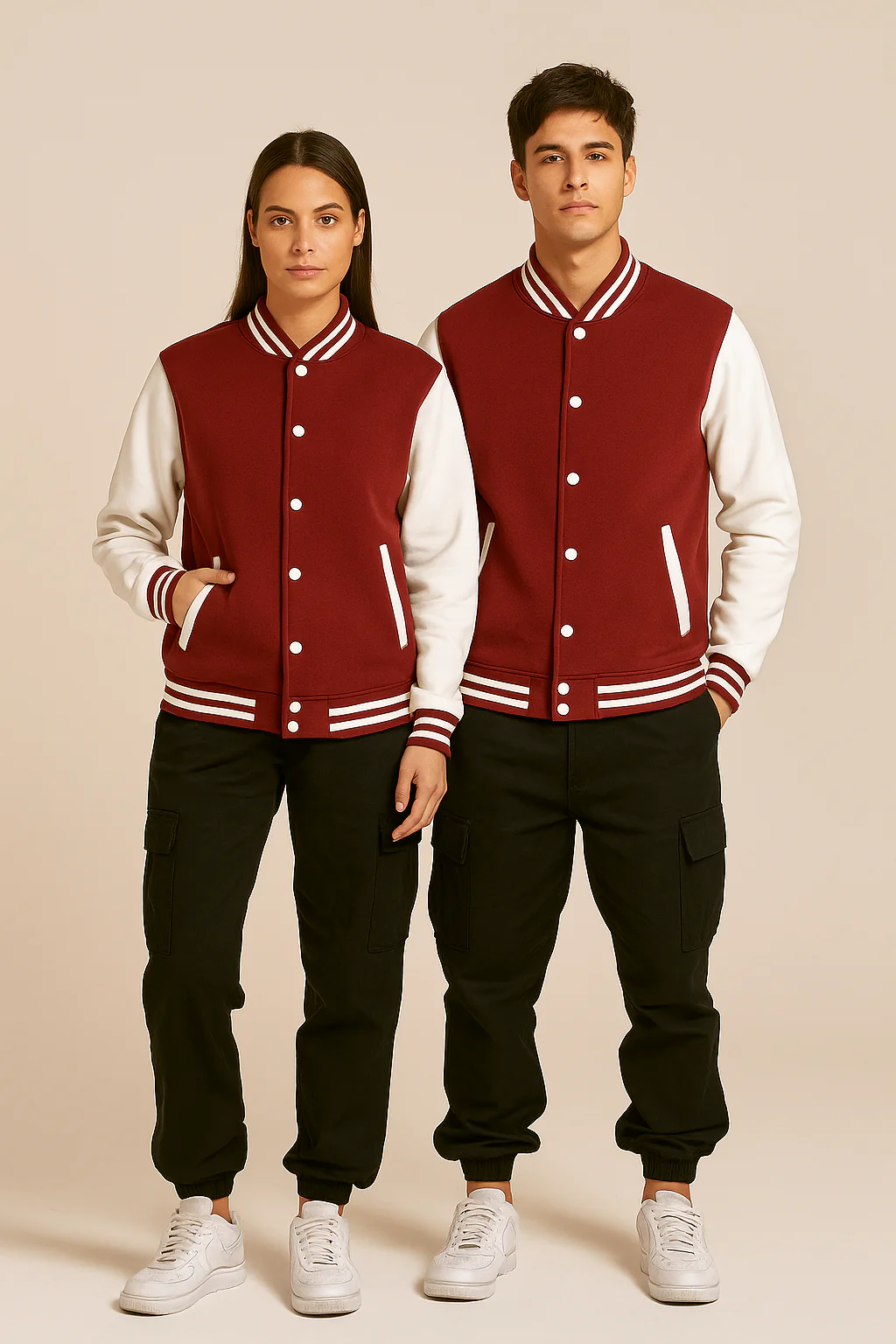Maroon Varsity Bomber Jacket