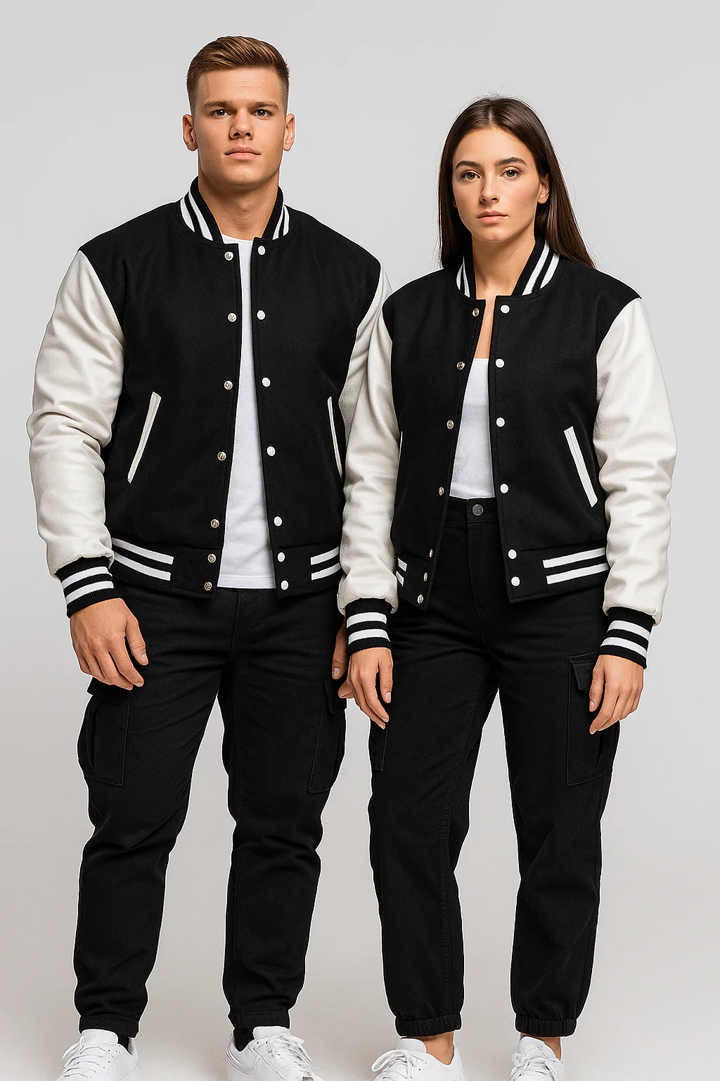 Black Varsity Bomber Jacket