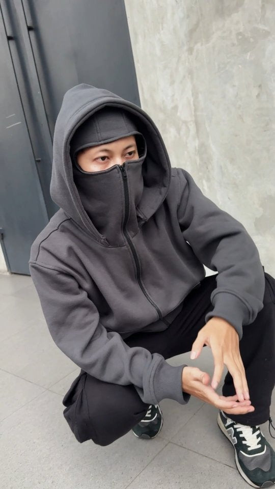 Balaclava Ninja Hoodie Zipper