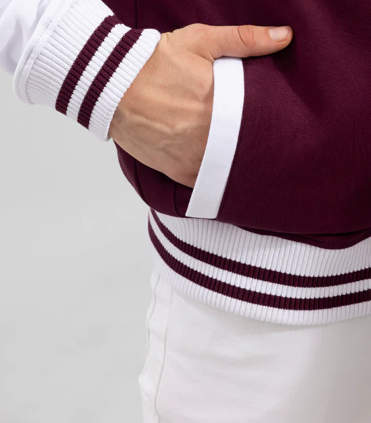 Maroon Varsity Bomber Jacket