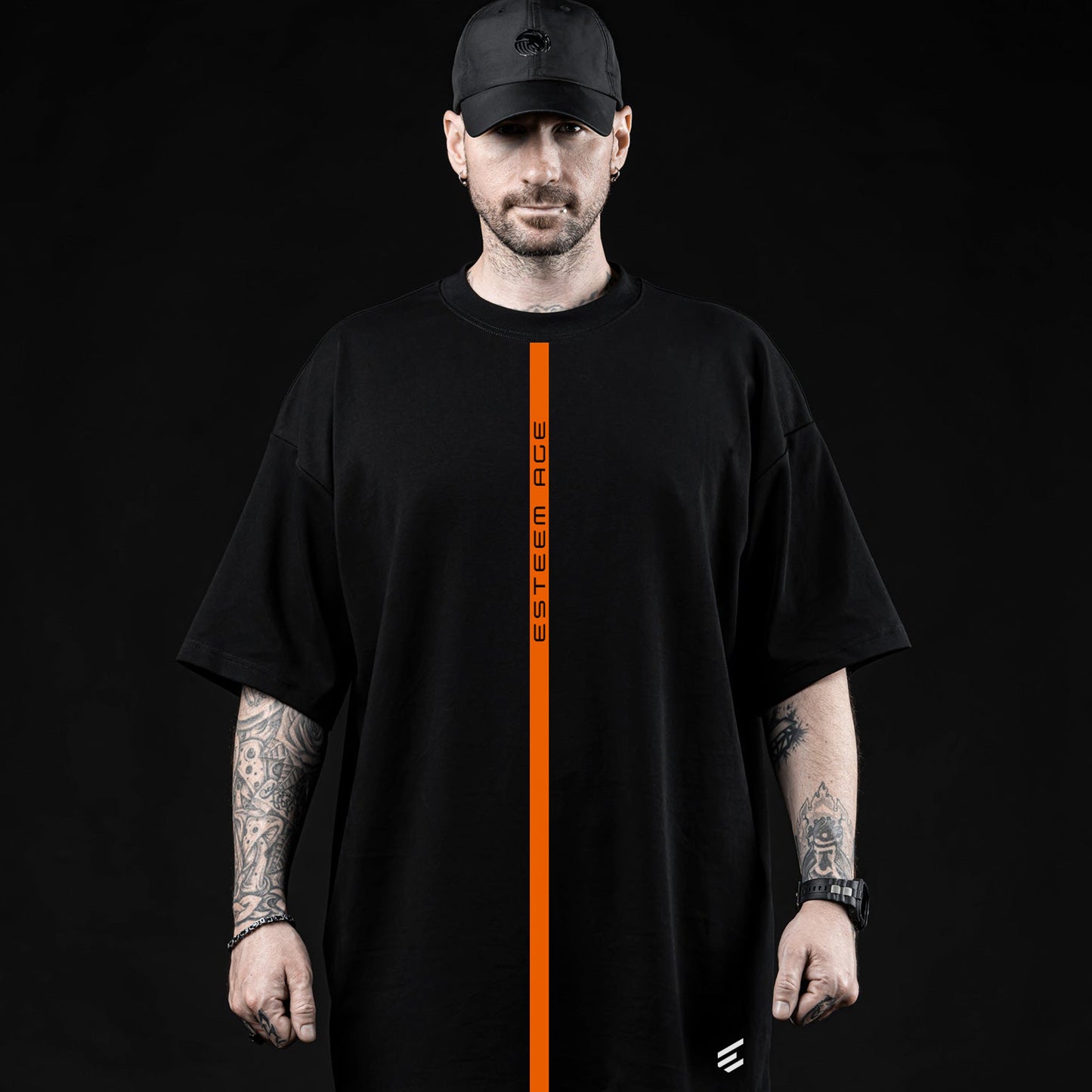 Line Print Esteemage Tee Shirt