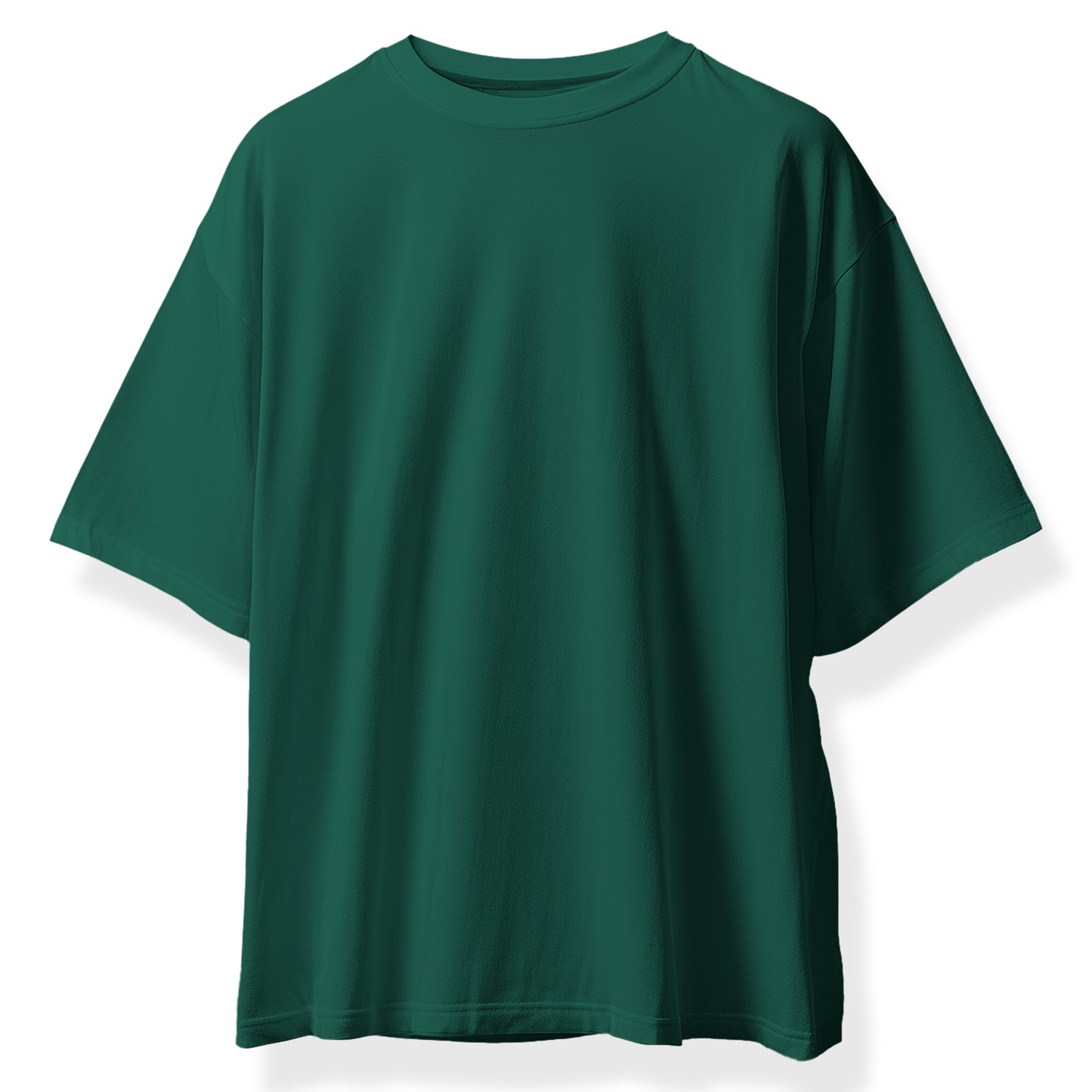 Bottle Green Oversized Plain Tee Shirt