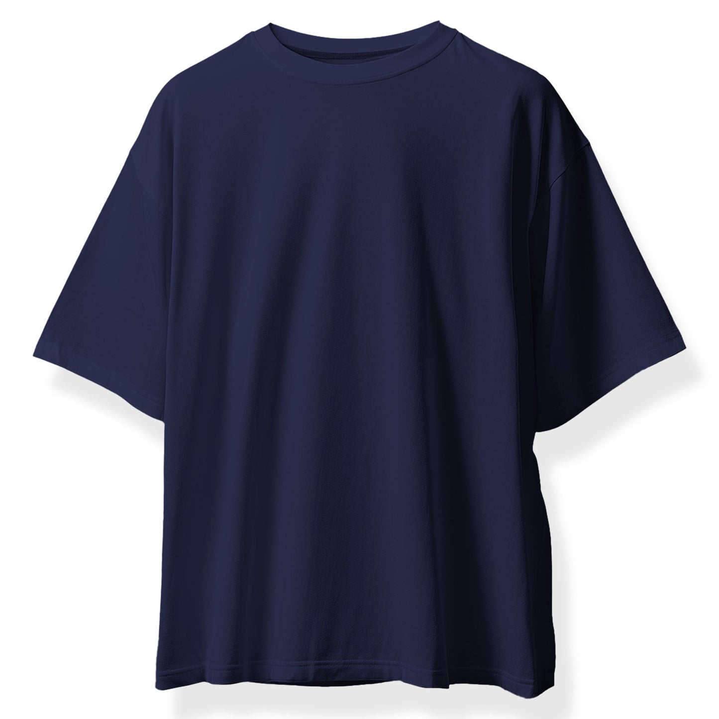 Navy Blue Oversized Plain Tee Shirt