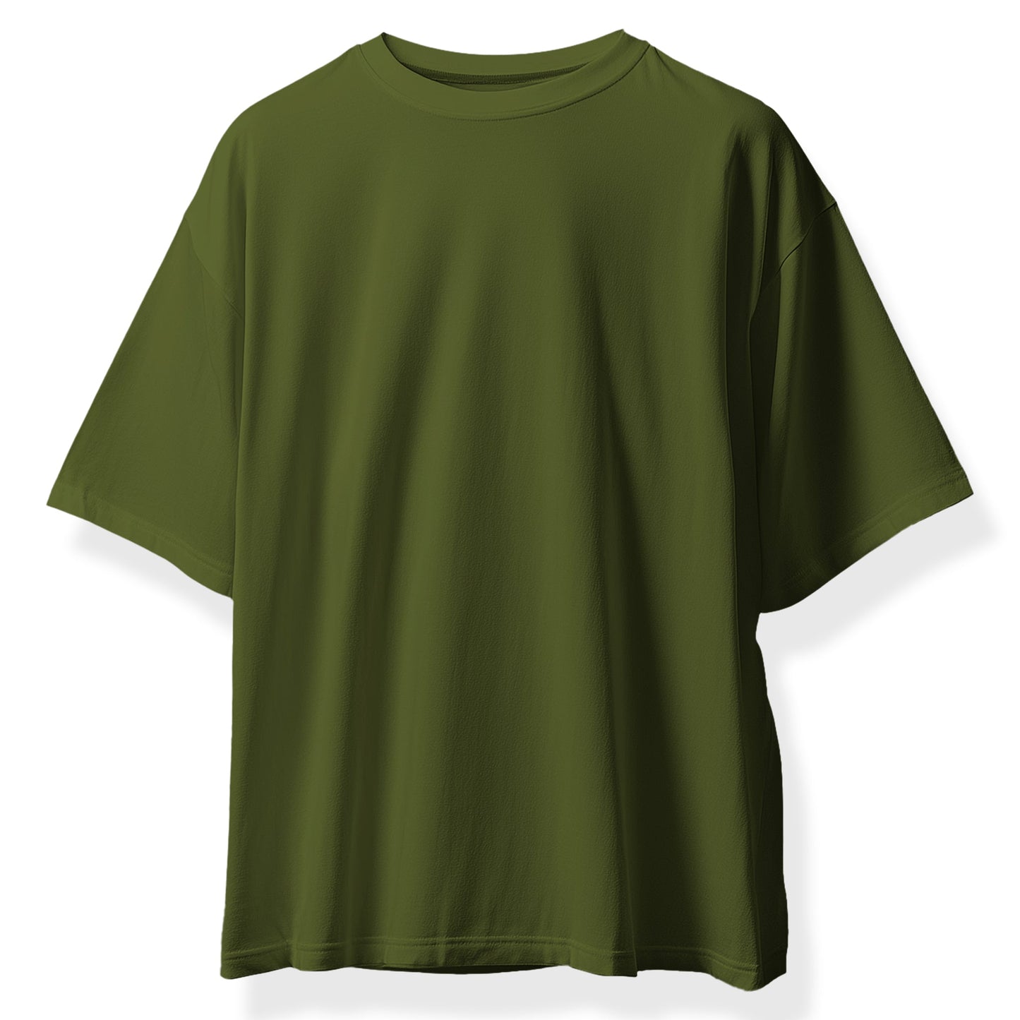 Olive Oversized Plain Tee Shirt