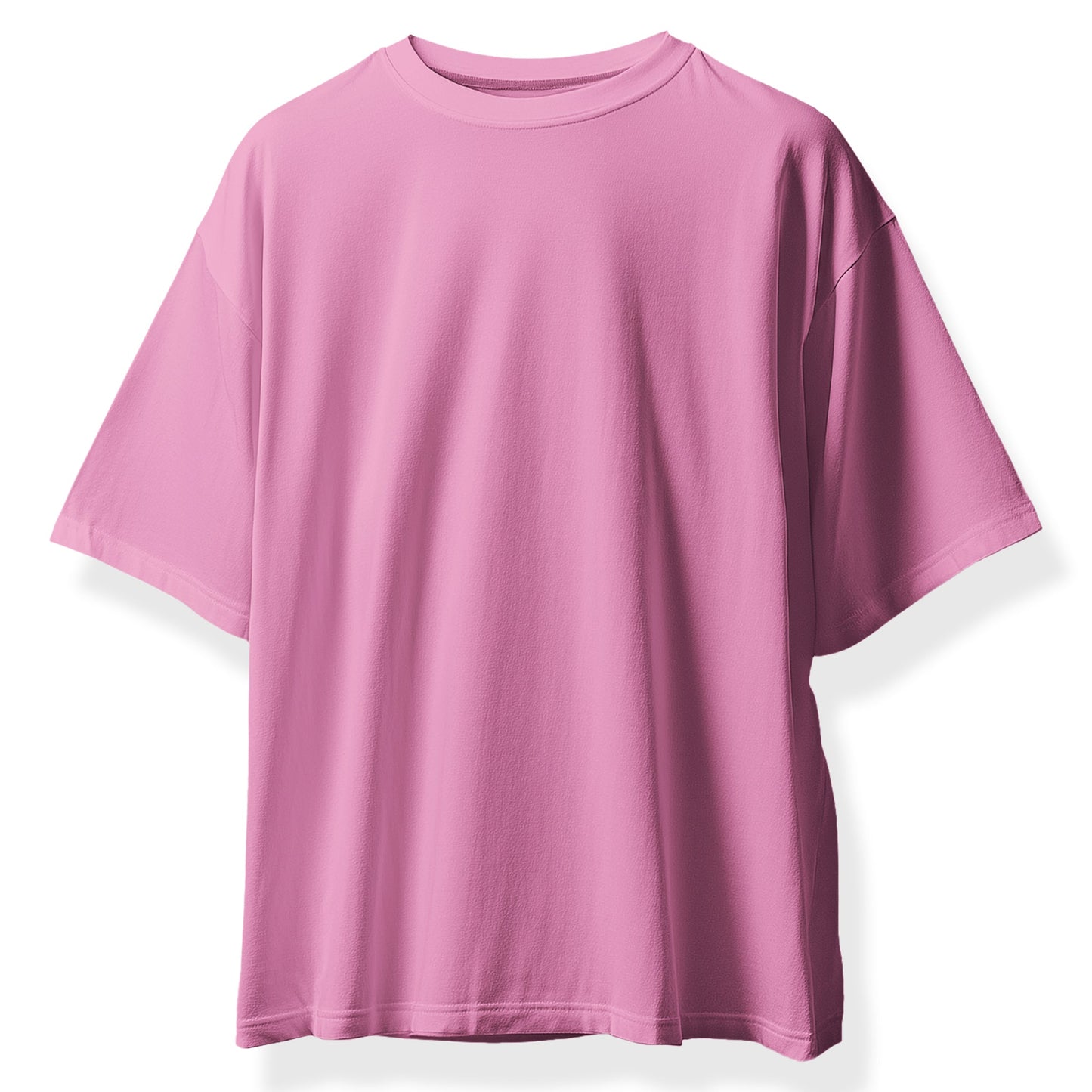Pink Oversized Plain Tee Shirt