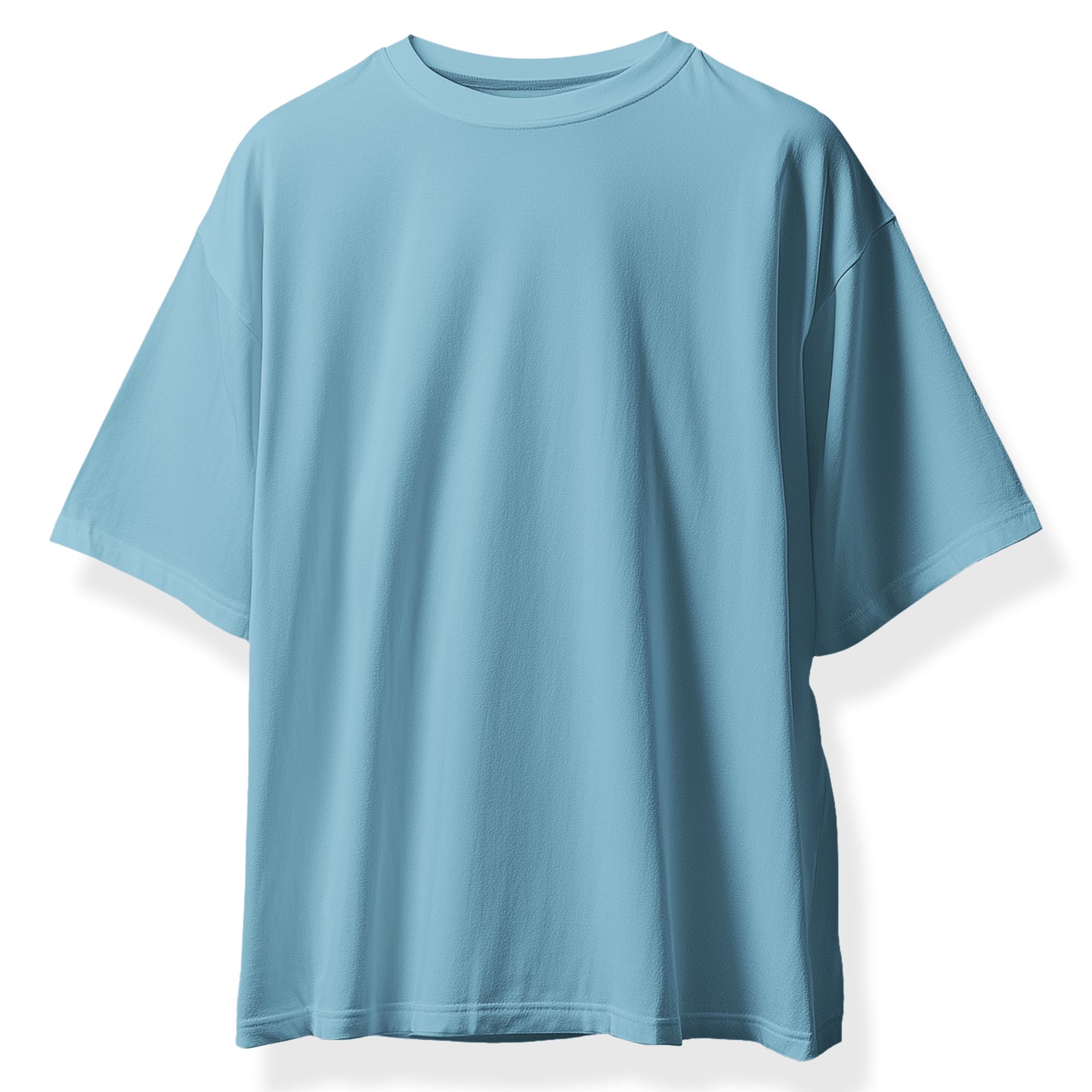Sky Blue Oversized Plain Tee Shirt
