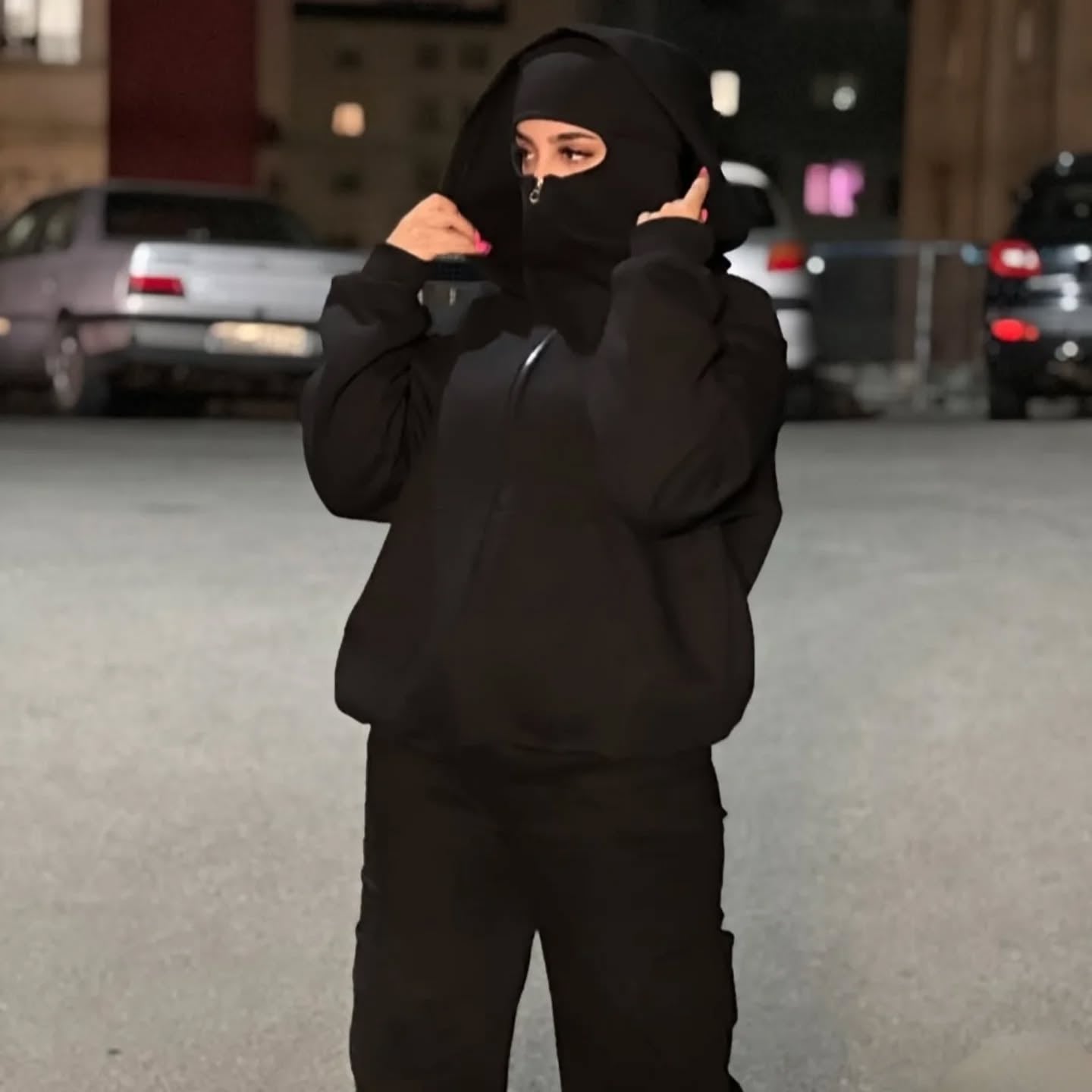 Balaclava Ninja Hoodie Zipper Women