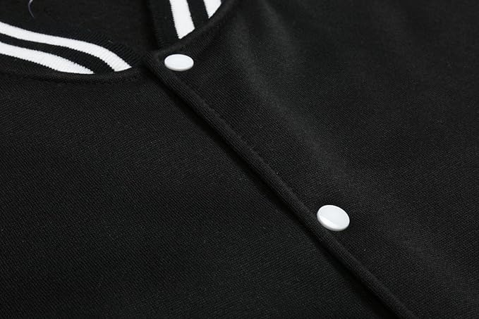 Black Varsity Bomber Jacket