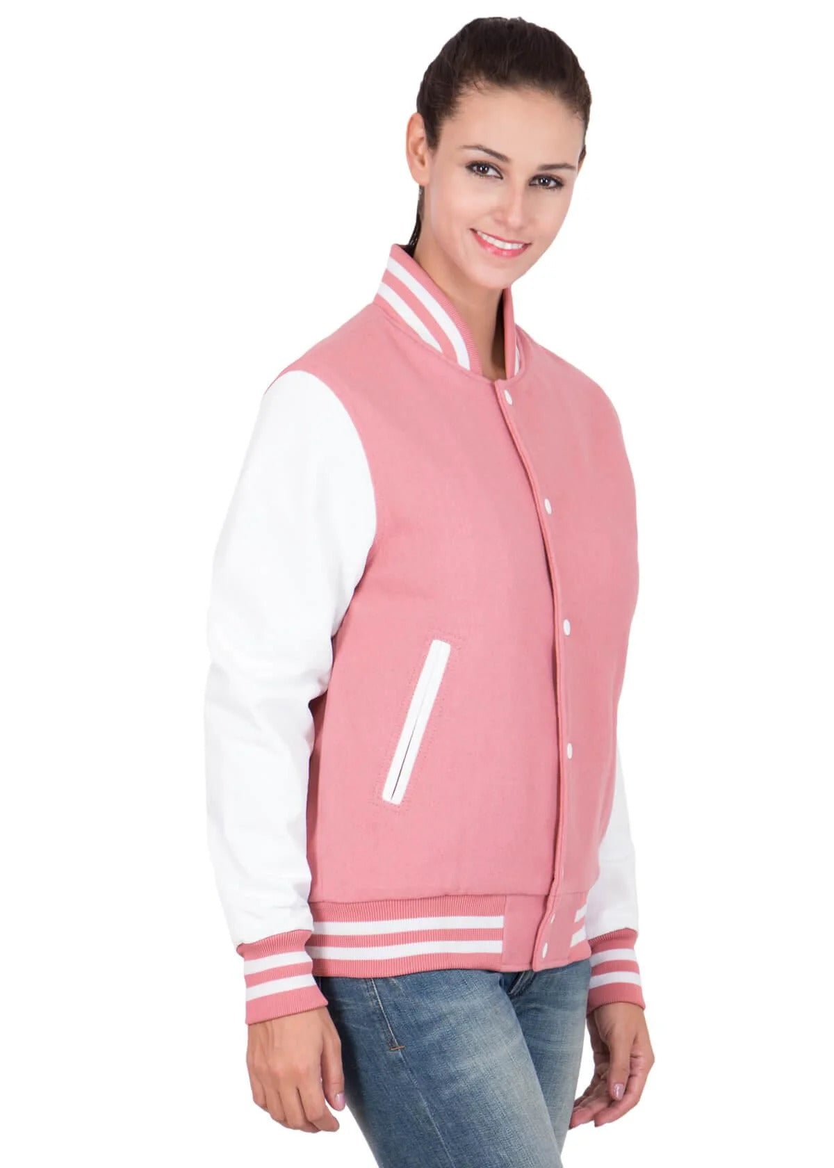 Pink Varsity Bomber Jacket