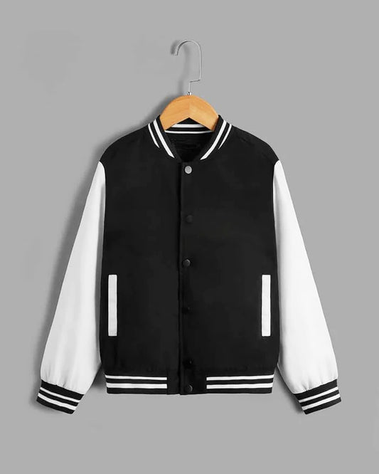 Black Varsity Bomber Jacket