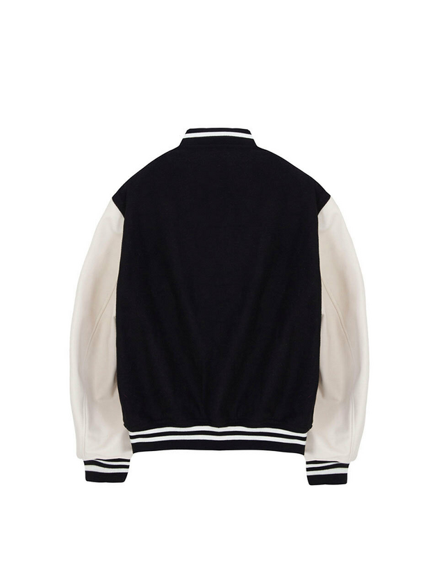 Black Varsity Bomber Jacket