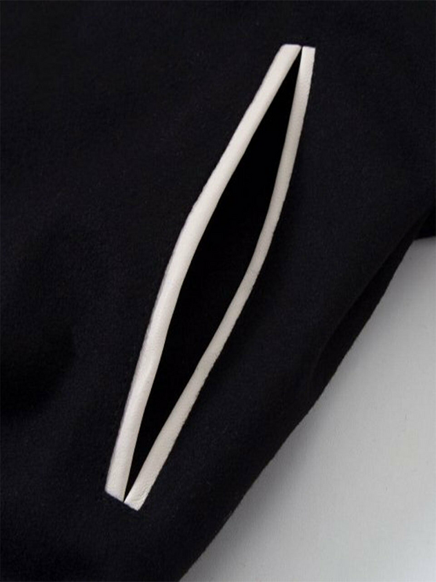 Black Varsity Bomber Jacket