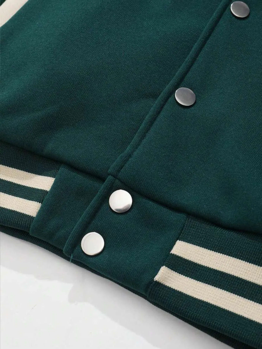 Green Varsity Bomber Jacket