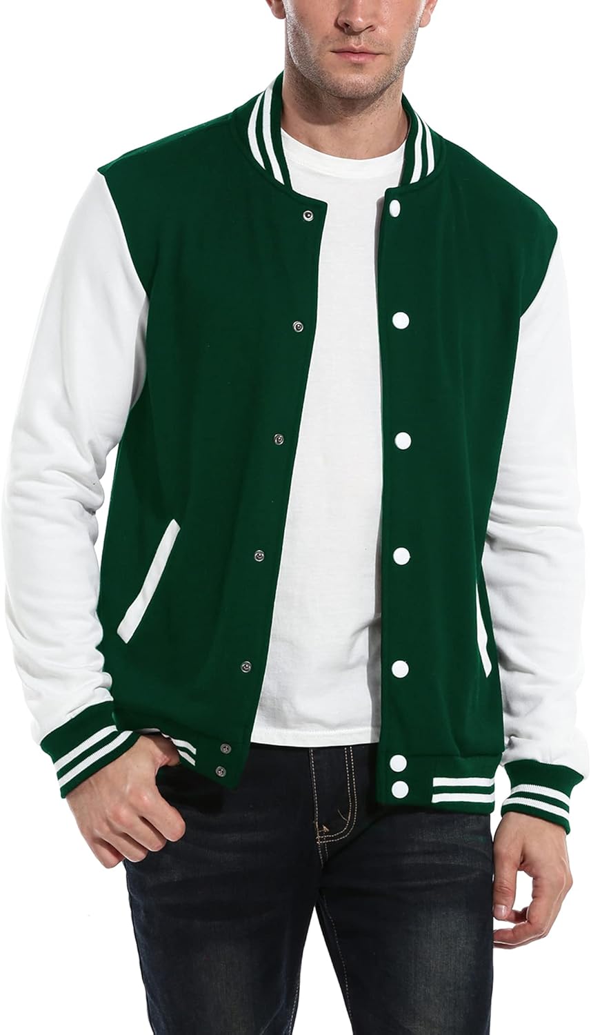 Green Varsity Bomber Jacket