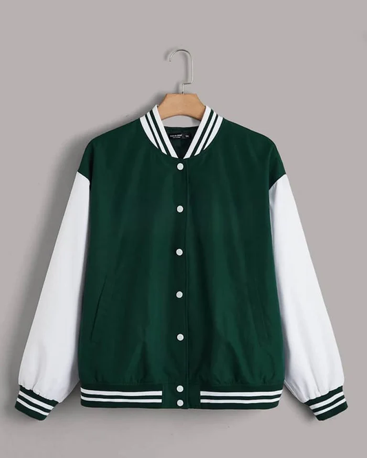 Green Varsity Bomber Jacket
