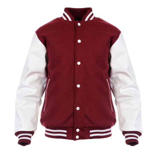Maroon Varsity Bomber Jacket